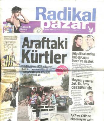 Radikal Gazetesi Pazar Eki 7 Kasım 2010 - Araftaki Kürtler GZ104405 - 1