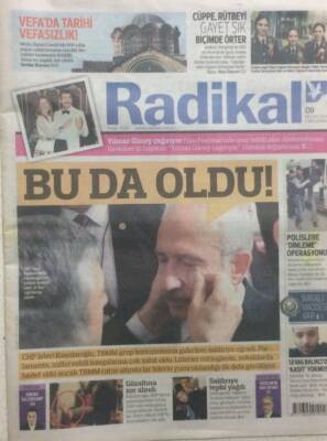 Radikal Gazetesi Radikal Eki 9 Nisan 2014 - Bu Da Oldu, Vefada Tarihi Vefasızlık GZ29751 - 1