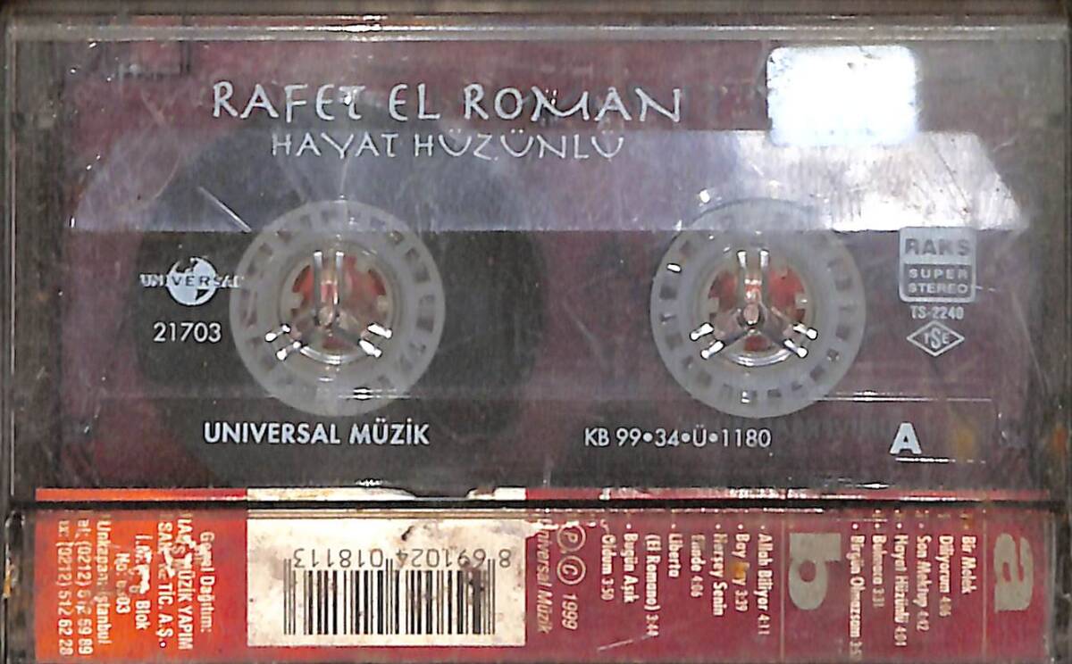 Rafet El Roman - Hayat Hüzünlü Kaset (İkinci El) KST27957 - 2