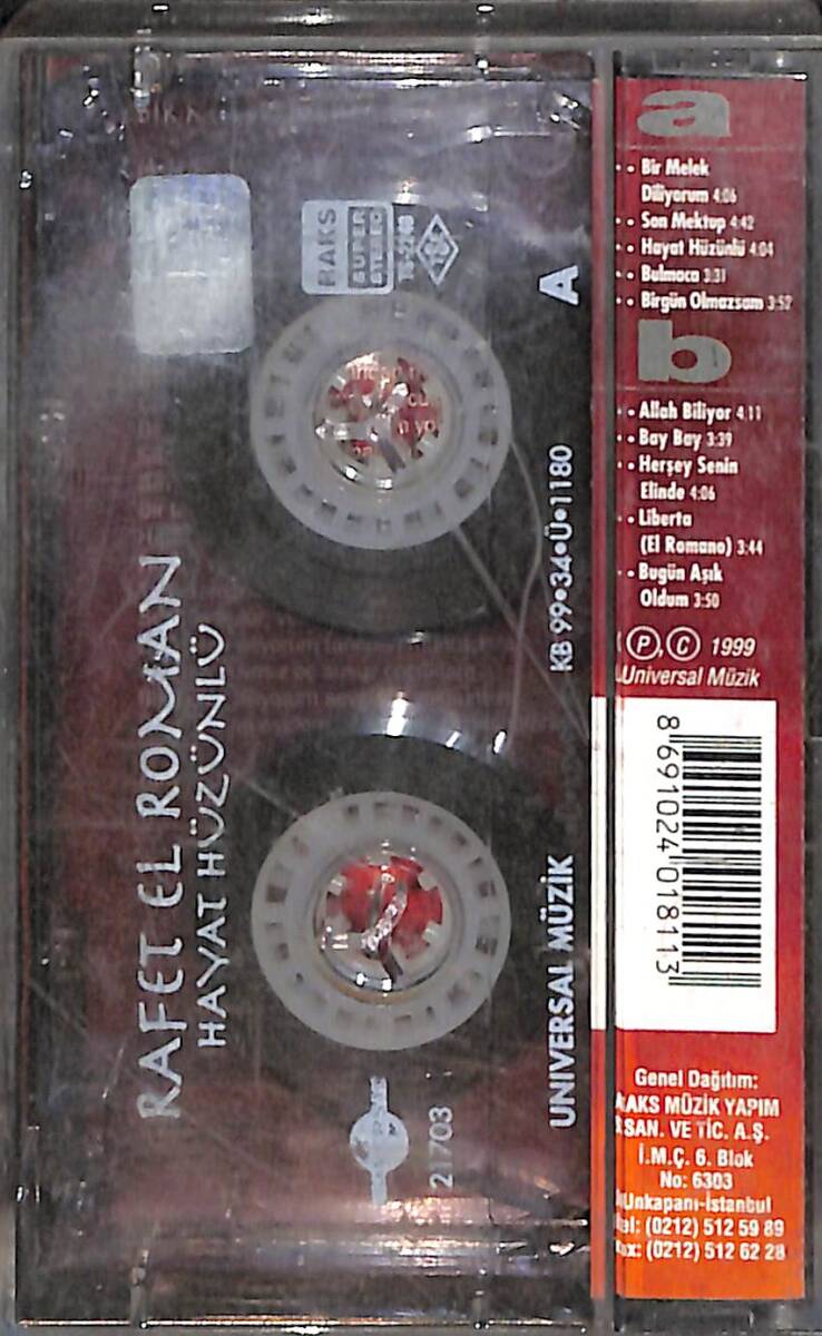 Rafet El Roman - Hayat Hüzünlü Orijinal Kaset (İkinci El) KST30922 - 2