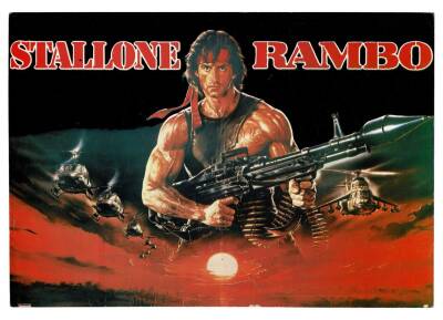 Rambo - Sylvester Stallone Büyükboy Kartpostal KRT9243 - 1