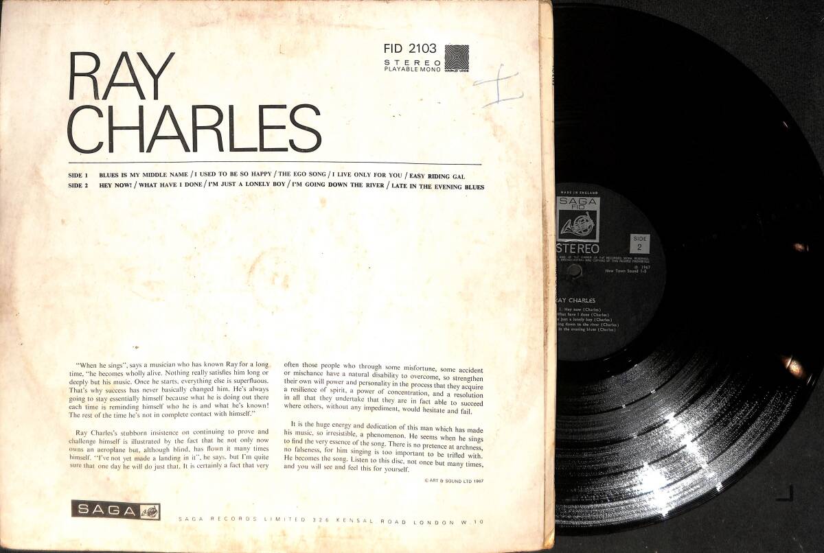 Ray Charles – Ray Charles LP PLAK 1967 (10/8) 