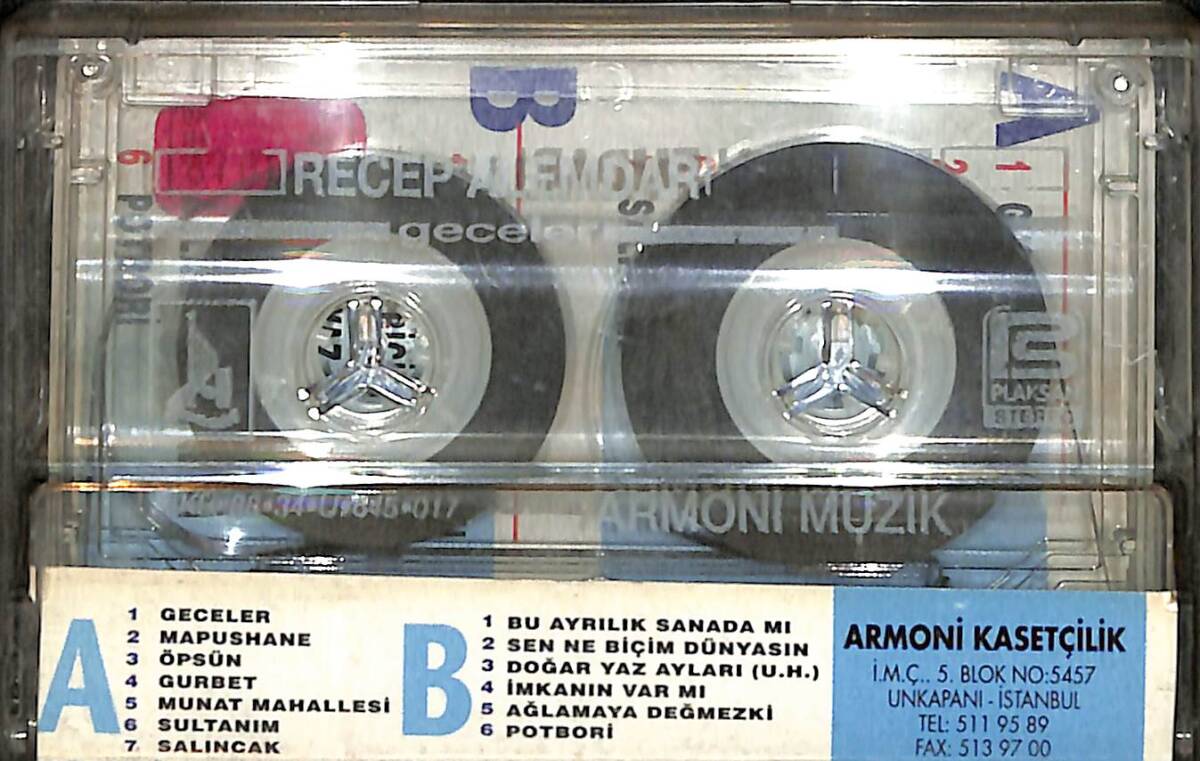 Recep Alemdar - Geceler Kaset (İkinci El Kaset) KST29044 - 2