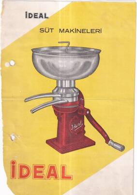 Reklam Broşür - İdeal Süt Makineleri 1955 Tanıtım Bröşürü - 1