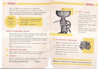 Reklam Broşür - İdeal Süt Makineleri 1955 Tanıtım Bröşürü - 3