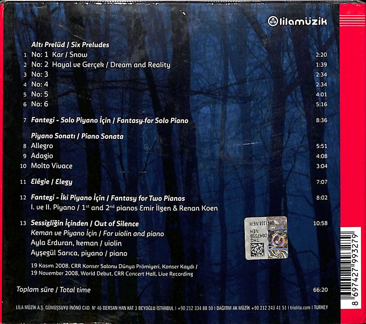 Renan Koen - Ali Darmar: Piyano Eserleri CD (İkinci El) CD5011 - 2