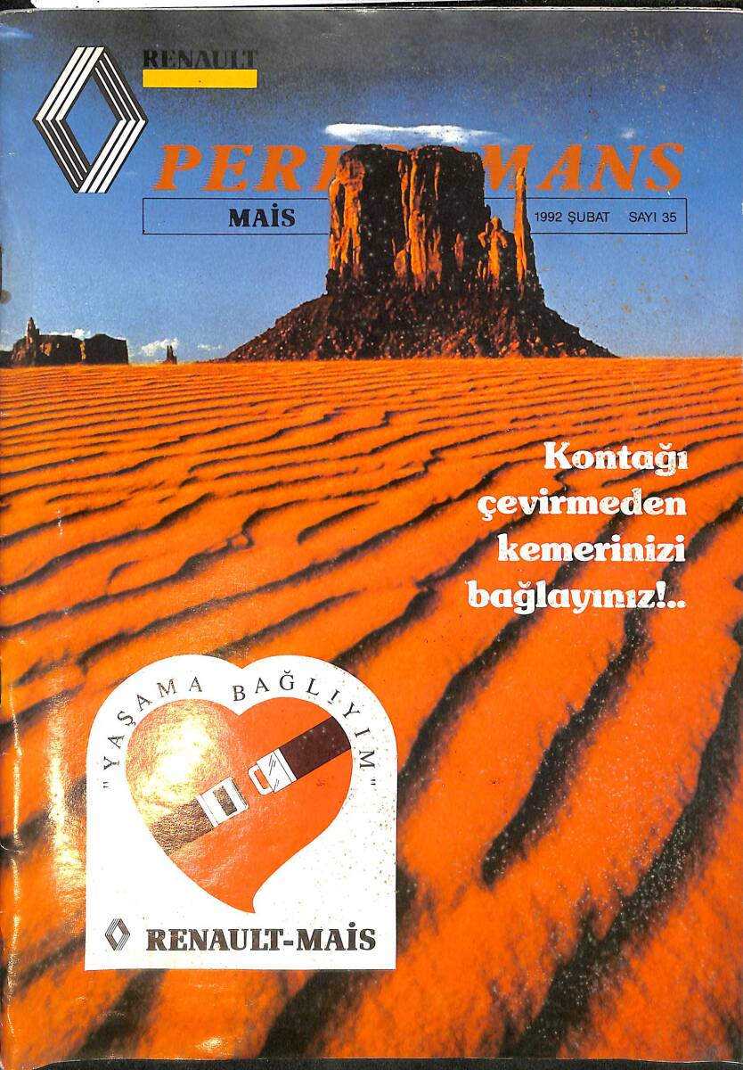 Renault Performans Mais Oto Dergisi 1992 Şubat Sayı: 35 NDR93089 - 1