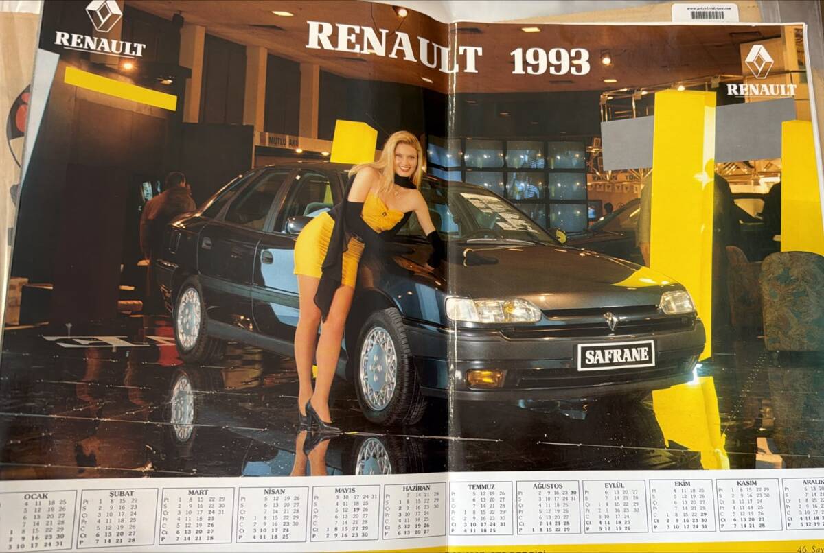 Renault Performans Oto Dergisi Ocak 1993 Sayı: 46 –Renault 1993 Takvimli Poster – Cüneyt Arkın, Yeşilçam'ı Anlatıyor – Hülya Avşar Ve İbrahim Tatlıses NDR101910 - 3