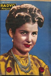 Resimli Radyo Dünyası 14 Eylül 1950 - Necla İz, Ümmü Gülsüm, Lütfü Güneri, Akile Artun NDR85082 - Gökçekoleksiyon