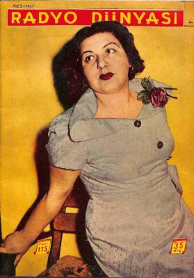 Resimli Radyo Dünyası Sayı 115 28 Ağustos 1952 - Kapak Müzehher Güyer - Nevzat Akay - 1952 Yılı Ses Kralı Ali Rıza Köprülüleroğlu NDR68035 - 1