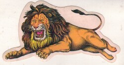 Retro Aslan Figürlü Sticker AKS1586 - 2