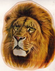 Retro Aslan Figürlü Sticker AKS1588 - Gökçekoleksiyon