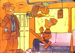 Retro Çizgi Film Karakterleri Kartpostal (Küçük Boy) KRT23449 - Gökçekoleksiyon