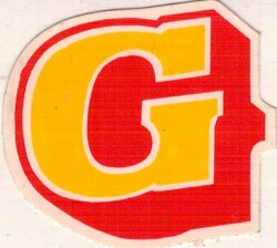 Retro G Harfli Sticker AKS1508 - Gökçekoleksiyon