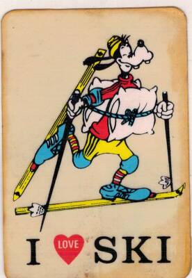 Retro I Love Ski Sticker AKS1527 - 2