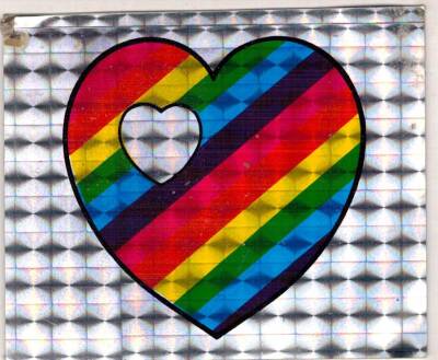 Retro Kalp Sticker AKS1530 - 1