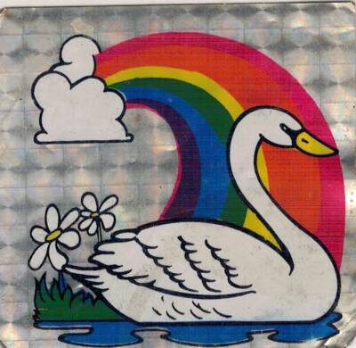 Retro Kuğu Sticker AKS1535 - 1