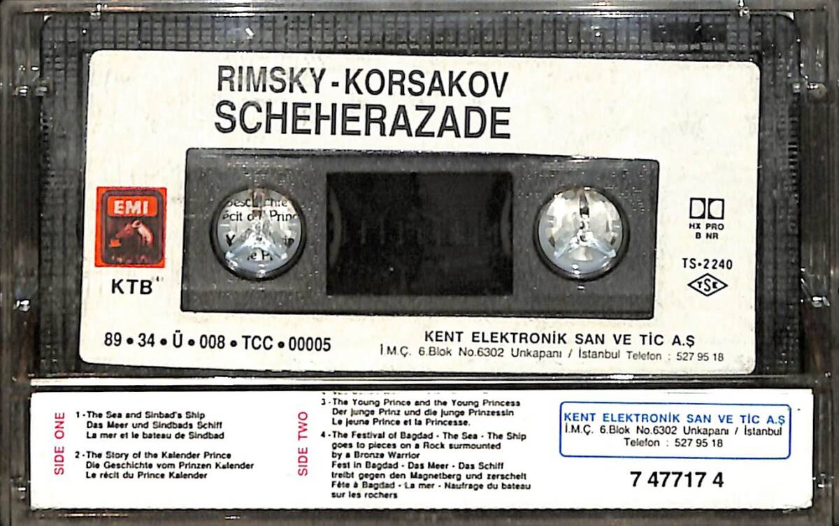 Rimsky-Korsakov - Scheherazade Kaset (İkinci El Kaset) KST29744 - 2