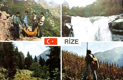 Rize Kaçkar Dağlarında Avcılar Kartpostalı KRT9782 - 1