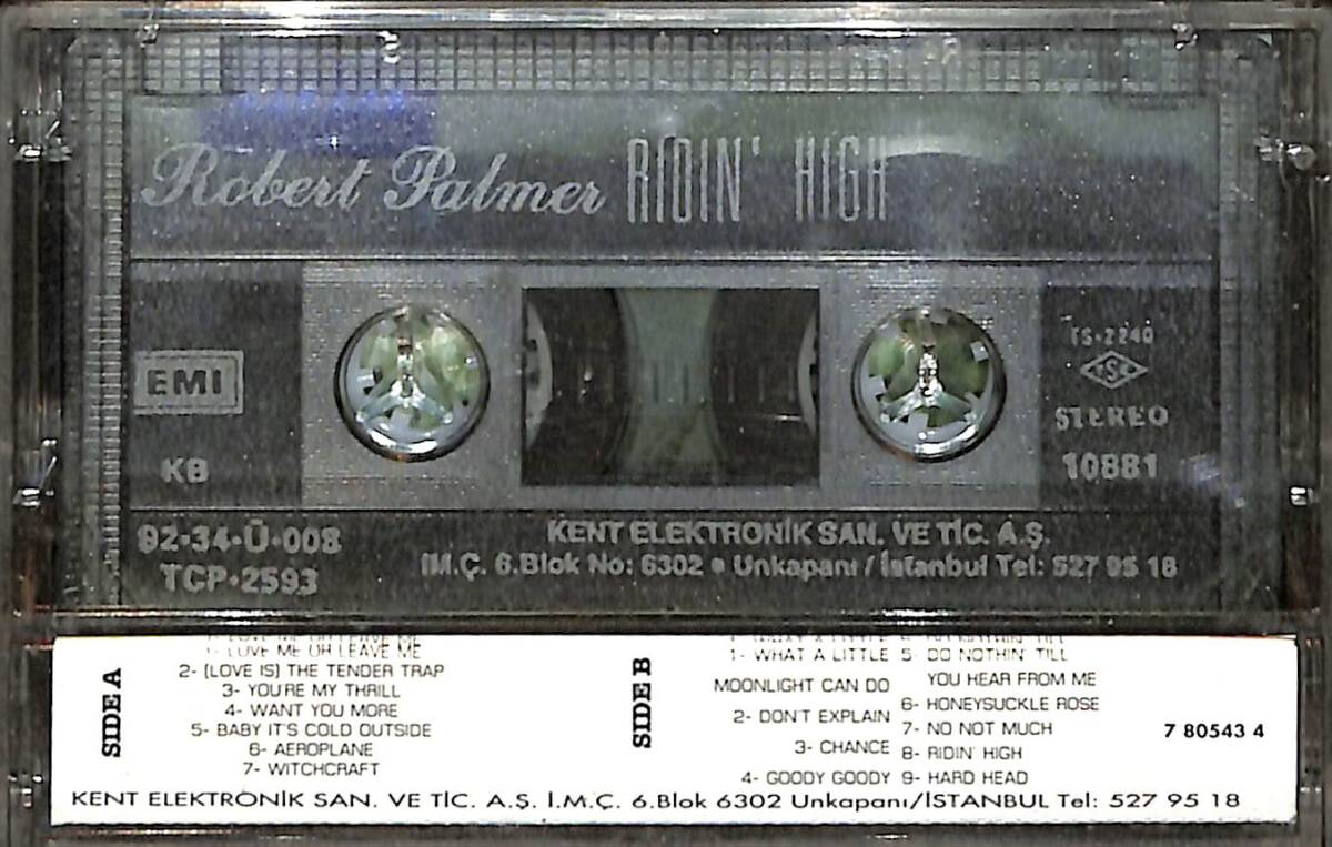 Robert Palmer - Ridin High Kaset (İkinci El Kaset) KST29760 - 2