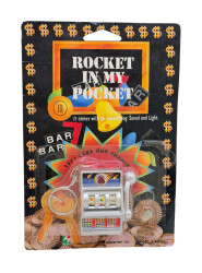 Rocket In My Pocket III Kartela Üzeri Işıklı ve Sesli Slot Makinesi Anahtarlık Oyuncak (Sıfır Ürün) AOB6299 - Gökçekoleksiyon