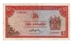 Rodezya 2 Dolar 1976 ÇT+ YKP8091 - Gökçekoleksiyon