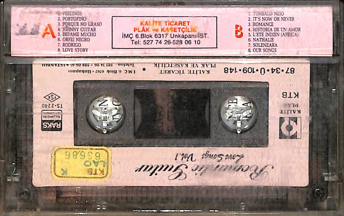 Romantic Guitar Love Songs Vol 1 Kaset (İkinci El Kaset) KST29809 - 2