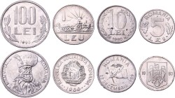 Romanya 1 5 10 100 Lei Takım Madeni Para Lotu YMP10654 - Gökçekoleksiyon