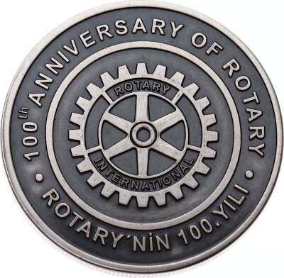 Rotary Türkiye Rotarynin 100.Yılı Gümüş Madalya MVM849 - 2