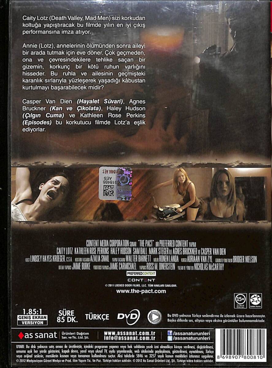 Ruh (The Pact) – Orijinal DVD (İkinci El) * Caity Lotz, Casper Van Dien, Agnes Bruckner, Haley Hudson – 2012 - Korku Filmi * DVD2949 - 2