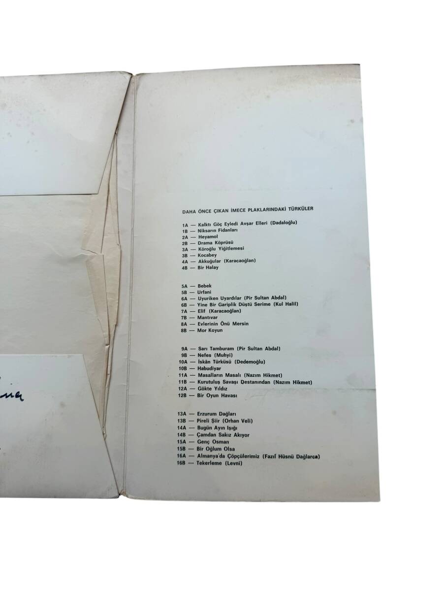 Ruhi Su – Seferberlik Türküleri Ve Kuvayi Milliye Destanı İMZALI LP PLAK (10/9) 