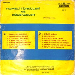 Rumeli Türküleri ve Köçekçeler LP PLAK (10/7.5) PLK26503 - 2