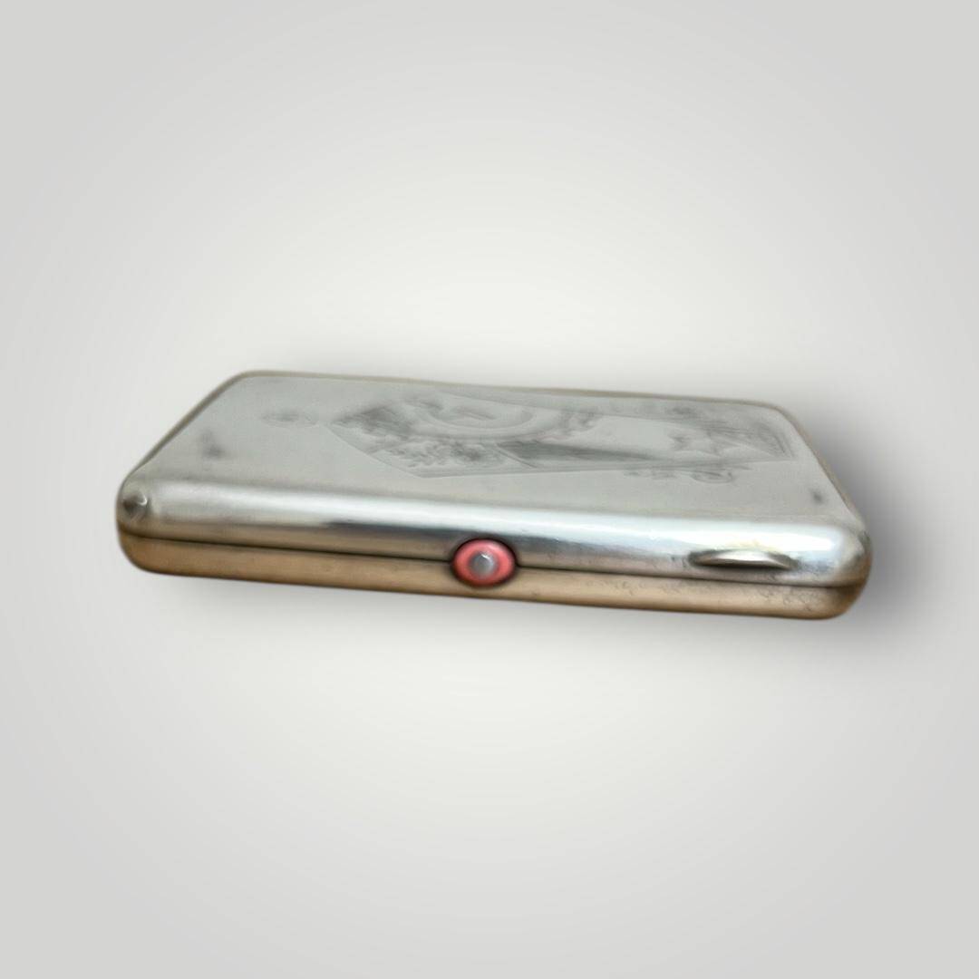 Rus Gümüş Damgalı Kalem İşi Sigara Tabakası AOB6090 - 6