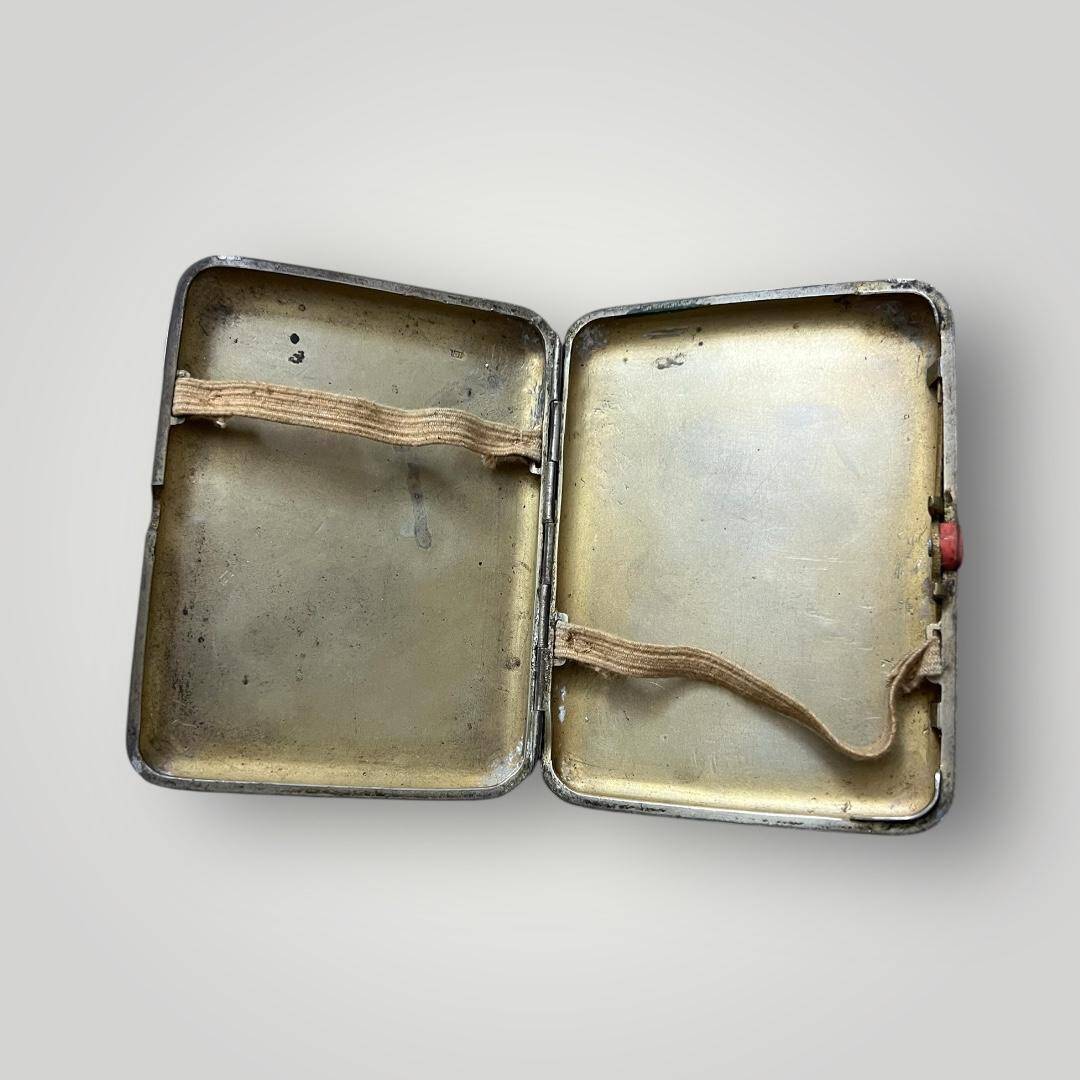 Rus Gümüş Damgalı Kalem İşi Sigara Tabakası AOB6090 - 7