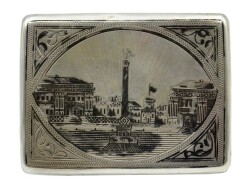 Rus Yapımı 84 Damgalı Savatlı Gümüş Tütün Tabakası – Antika Çarlık Dönemi, Koleksiyonluk (119.34 gr) AOB1064 - Gökçekoleksiyon