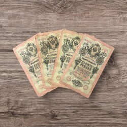 Rusya 1909 10 Ruble 4 Adet Temiz YKP8054 - 2