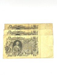 Rusya 1910 100 Ruble Temiz 3 Adet YKP10944 - Gökçekoleksiyon