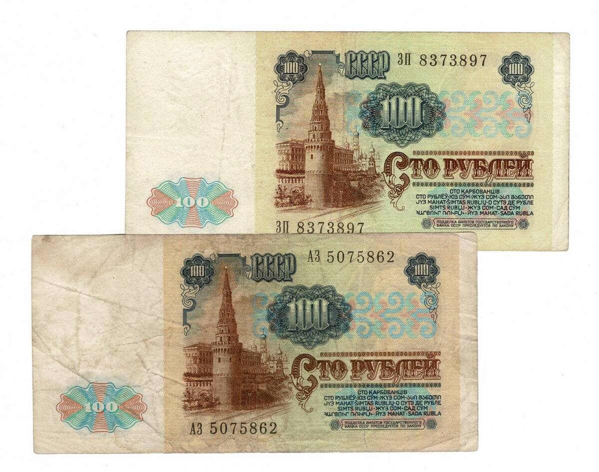 Rusya 1991 Yılı 100 Ruble 2 Adet ÇT YKP8510 - 2