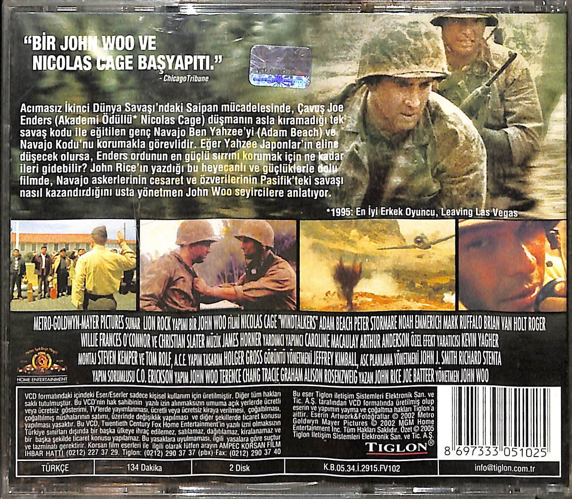 Rüzgarla Konuşanlar – Windtalkers (2002) Orijinal VCD Film VCD28853 - 2