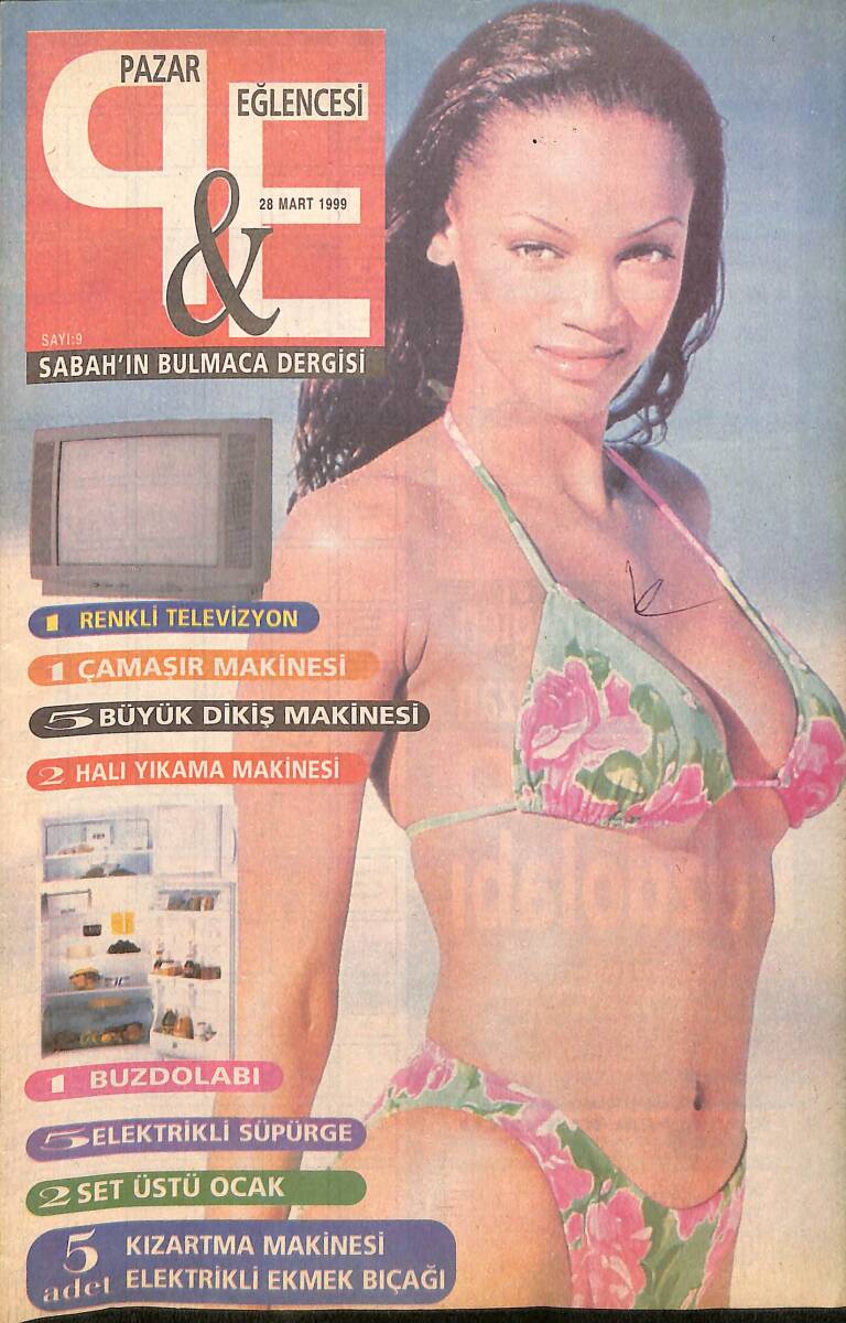 Sabah Bulmaca Pazar Eğlencesi Dergisi 28 Mart 1999 Sayı: 9 NDR101921 - 1
