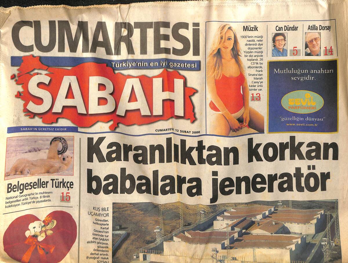Sabah Cumartesi Gazetesi 12 Şubat 2000 - Bir Neşter De Seda Sayan'a - Filozof Yılmaz GZ157393 - 1