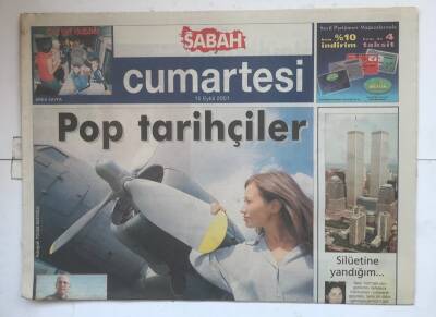 Sabah Cumartesi Gazetesi 15 Eylül 2001 - Pop Tarihçiler GZ7365 - 1