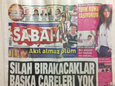 Sabah Gazetesi 1 Ağustos 2015 - Silah Bırakacaklar,Başka Çareleri Yok GZ29246 - 1