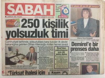 Sabah Gazetesi 1 Aralık 1991 - Micheal Jackson Klibi İçin 31 Milyar Harcandı GZ34358 - 1