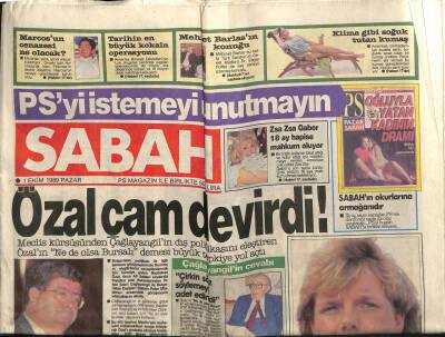 Sabah Gazetesi 1 Ekim 1989 - Arabesk Filminin Kavgası Büyüyor * Türk İnanoğlu Ve Eşi Gülşen Bubikoğlu GZ87607 - 1