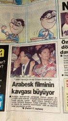 Sabah Gazetesi 1 Ekim 1989 - Arabesk Filminin Kavgası Büyüyor * Türk İnanoğlu Ve Eşi Gülşen Bubikoğlu GZ87607 - 2