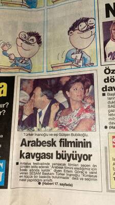 Sabah Gazetesi 1 Ekim 1989 - Arabesk Filminin Kavgası Büyüyor * Türk İnanoğlu Ve Eşi Gülşen Bubikoğlu GZ87607 - 2