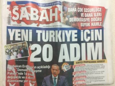 Sabah Gazetesi 1 Ekim 2013 - Yeni Türkiye İçin 20 Adım GZ29730 - 1