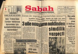 Sabah Gazetesi 1 Kasım 1967 - Adnan Menderes,Fatin Rüştü Zorlu Ve Hasan Polatkanın Naaş Naklinden Vazgeçildi GZ64019 - 2
