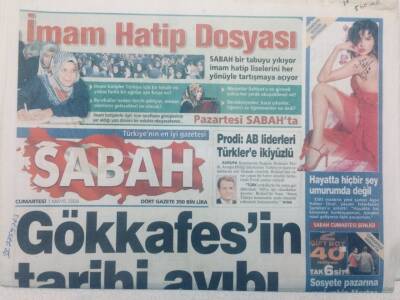 Sabah Gazetesi - 1 Mayıs 2004 - Gökkafesin Tarihi Ayıbı GZ46785 - 1